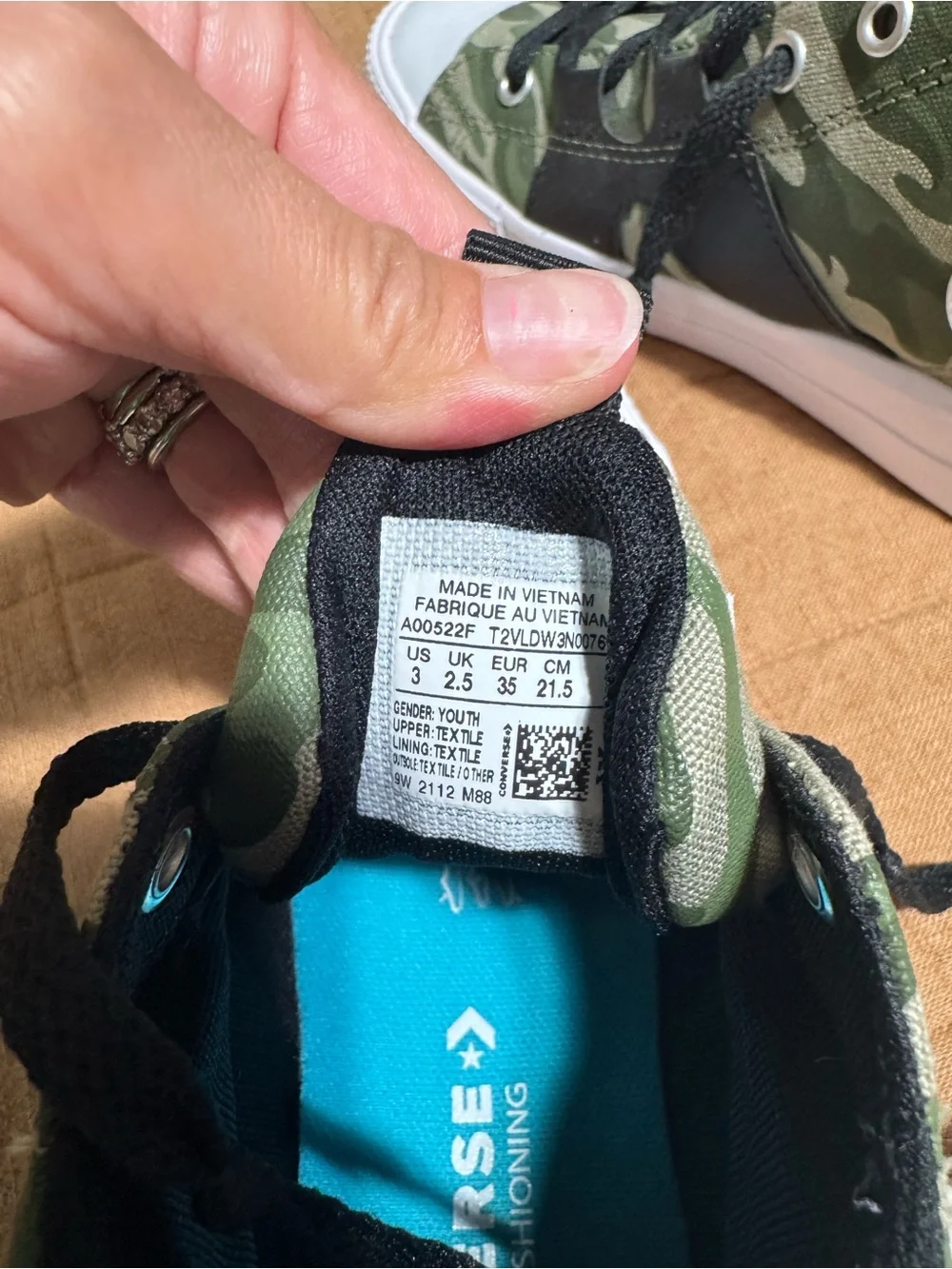 Converse Kids Green Camo High-Top Sneakers